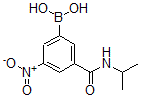 结构式 CAS# 871332-83-1, B-[3-[[(1-甲基乙基)氨基]羰基]-5-硝基苯基]-硼酸