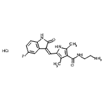 CAS#: 873077-70-4， N-(2-Aminoethyl)-5-[(Z)-(5-fluoro-2-oxo-1,2-dihydro-3H-indol-3-ylidene)methyl]-2,4-dimethyl-1H-pyrrole-3-carboxamide hydrochloride (1:1)