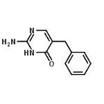 结构式 CAS# 873409-32-6, 2-氨基-5-苄基-4(1H)-嘧啶酮