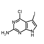 结构式 CAS# 873792-88-2, 4-氯-5-碘-7H-吡咯并[2,3-d]嘧啶-2-胺
