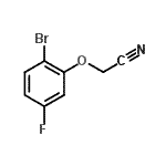 structure of CAS# 874804-05-4, (2-Bromo-5-fluorophenoxy)acetonitrile;(2-Brom-5-fluorphenoxy)acetonitril;(2-Bromo-5-fluorophenoxy)acetonitrile;(2-Bromo-5-fluorophénoxy)acétonitrile