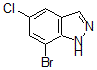 structure of CAS# 875305-86-5, 7-Bromo-5-Chloro-1H-Indazole;7-Bromo-5-Chloro-1H-Indazole 97%;1H-Indazole, 7-Bromo-5-Chloro-;7-Bromo-5-Chloro-1H-Indazole