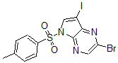 结构式 CAS# 875781-45-6, 2-溴-7-碘-5-[(4-甲基苯基)磺酰基]-5H-吡咯并[2,3-b]吡嗪