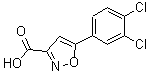 结构式 CAS# 876710-49-5, 5-(3,4-二氯苯基)-1,2-恶唑-3-羧酸