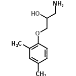 structure of CAS# 876715-66-1, 1-Amino-3-(2,4-dimethylphenoxy)-2-propanol;1-Amino-3-(2,4-dimethyl-phenoxy)-propan-2-ol;3-amino-1-(2,4-dimethylphenoxy)propan-2-ol;BAS 10144150
