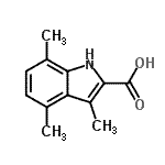 structure of CAS# 876715-79-6, 3,4,7-Trimethyl-1H-indole-2-carboxylic acid;3,4,5-trichloropyridine-2-carbonitrile;3,4,7-Trimethyl-1H-indole-2-carboxylic acid;3,4,7-Trimethyl-1H-indole-2-carboxylicacid