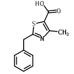 structure of CAS# 876715-98-9, 2-Benzyl-4-methyl-1,3-thiazole-5-carboxylic acid;2-benzyl-4-methyl-1,3-thiazole-5-carboxylic acid;2-benzyl-4-methylthiazole-5-carboxylic acid;2-Benzyl-4-methyl-thiazole-5-carboxylic acid