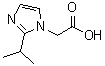 structure of CAS# 876717-08-7, (2-Isopropyl-1H-imidazol-1-yl)acetic acid;(2-isopropyl-1H-imidazol-1-yl)acetic acid;(2-Isopropyl-imidazol-1-yl)-acetic acid;1H-imidazole-1-acetic acid, 2-(1-methylethyl)-