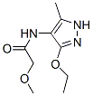 CAS 登录号：87675-93-2， N-(3-乙氧基-5-甲基-1H-吡唑-4-基)-2-甲氧基-乙酰胺