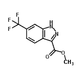 结构式 CAS# 877773-17-6, 甲基6-(三氟甲基)-1H-吲唑-3-羧酸酯