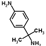 structure of CAS# 878196-82-8, 4-(2-Amino-2-propanyl)aniline;2-(4-Aminophenyl)-2-propylamine;4-(2-aminopropan-2-yl)benzenamine;4-Amino-^a,^a-dimethylbenzylamine