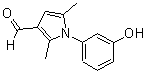 结构式 CAS# 878424-24-9, 1-(3-羟基苯基)-2,5-二甲基-1H-吡咯-3-甲醛