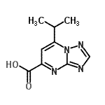 结构式 CAS# 878453-66-8, 7-异丙基[1,2,4]三唑并[1,5-a]嘧啶-5-羧酸