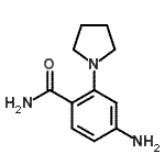 结构式 CAS# 878620-22-5, 4-氨基-2-(1-吡咯烷基)苯甲酰胺
