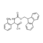 结构式 CAS# 879500-48-8, 2-(9H-芴-9-基甲氧羰基氨基)-2-(o-甲苯基)乙酸