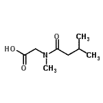 结构式 CAS# 88127-29-1, N-甲基-N-(3-甲基丁酰基)甘氨酸