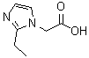 结构式 CAS# 883539-33-1, (2-乙基-1H-咪唑-1-基)乙酸