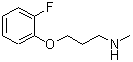 structure of CAS# 883542-63-0, 3-(2-Fluorophenoxy)-N-methyl-1-propanamine;[3-(2-Fluorophenoxy)propyl]methylamine;3-(2-fluorophenoxy)-N-methyl-1-propanamine;3-(2-fluorophenoxy)-N-methylpropan-1-amine