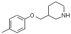 structure of CAS# 883547-94-2, 3-[(4-Methylphenoxy)methyl]piperidine;3-((p-tolyloxy)methyl)piperidine;3-p-Tolyloxymethyl-piperidine;MFCD06248328