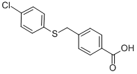 结构式 CAS# 88382-51-8, 4-(4-氯-苯基巯基甲基)-苯甲酸