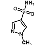 structure of CAS# 88398-68-9, 1-Methyl-1H-pyrazole-4-sulfonamide;1-methyl-1H-pyrazole-4-sulfonamide;MFCD11649740