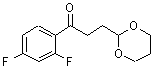 structure of CAS# 884504-25-0, 1-(2,4-Difluorophenyl)-3-(1,3-dioxan-2-yl)-1-propanone;2',4'-Difluoro-3-(1,3-Dioxan-2-Yl)Propiophenone;MFCD02261811