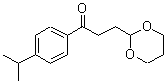 结构式 CAS# 884504-31-8, 3-(1,3-二恶烷-2-基)-1-(4-异丙基苯基)-1-丙酮