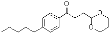 结构式 CAS# 884504-34-1, 3-(1,3-二恶烷-2-基)-1-(4-戊基苯基)-1-丙酮