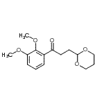 结构式 CAS# 884504-40-9, 1-(2,3-二甲氧基苯基)-3-(1,3-二恶烷-2-基)-1-丙酮