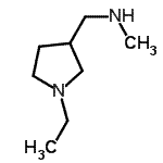 结构式 CAS# 884504-74-9, 1-(1-乙基-3-吡咯烷基)-N-甲基甲胺