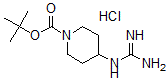structure of CAS# 885049-08-1, 4-[(Aminoiminomethyl)Amino]-1-Piperidinecarboxylic Acid 1,1-Dimethylethyl Ester Monohydrochloride;4-[(AMINOIMINOMETHYL)AMINO]-1-PIPERIDINECARBOXYLIC ACID 1,1-DIMETHYLETHYL ESTER MONOHYDROCHLORIDE;1-Boc-4-[(Aminoiminomethyl)Amino]Piperidine Monohydrochloride