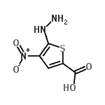 CAS 登录号：88511-62-0， 5-肼基-4-硝基-2-噻吩羧酸