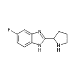 结构式 CAS# 885277-90-7, 5-氟-2-(2-吡咯烷基)-1H-苯并咪唑