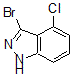 structure of CAS# 885521-40-4, 3-Bromo-4-Chloro-1H-Indazole;3-BROMO-4-CHLORO(1H)INDAZOLE