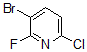 结构式 CAS# 885952-18-1, 3-溴-6-氯-2-氟-吡啶