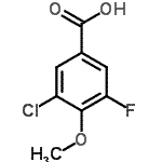 结构式 CAS# 886497-22-9, 3-氯-5-氟-4-甲氧基苯甲酸