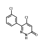 structure of CAS# 886497-43-4, 5-Chloro-6-(3-chlorophenyl)-3(2H)-pyridazinone;1-Chloro-3-(4-chloro-1,6-dihydro-6-oxopyridazin-3-yl)benzene;1-Chloro-<wbr>3-(4-chlo<wbr>ro-1,6-di<wbr>hydro-6-o<wbr>xopyridaz<wbr>in-3-yl)b<wbr>enzene, 5<wbr>-Chloro-6<wbr>-(3-chlor<wbr>ophenyl)-<wbr>2,3-dihyd<wbr>ro-3-oxop<wbr>yridazine;1-Chloro-<wbr>3-(4-chlo<wbr>ro-1,6-di<wbr>hydro-6-o<wbr>xopyridaz<wbr>in-3-yl)b<wbr>enzene; 5<wbr>-Chloro-6<wbr>-(3-chlor<wbr>ophenyl)-<wbr>2,3-dihyd<wbr>ro-3-oxop<wbr>yridazine