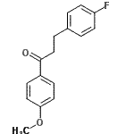 结构式 CAS# 886620-76-4, 3-(4-氟苯基)-1-(4-甲氧基苯基)-1-丙酮