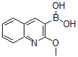 structure of CAS# 886853-93-6, B-(2-Methoxy-3-Quinolinyl)-Boronic Acid;(2-Methoxy-3-Quinolinyl)Boronic Acid(SALTDATA: FREE);(2-Methoxy-3-Quinolinyl)Boronic Acid;2-Methoxyquinolin-3-Ylboronic Acid