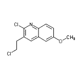 结构式 CAS# 887581-15-9, 2-氯-3-(2-氯乙基)-6-甲氧基喹啉