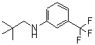 structure of CAS# 887590-46-7, N-(2,2-Dimethylpropyl)-3-(trifluoromethyl)aniline;(2,2-DIMETHYL-PROPYL)-(3-TRIFLUOROMETHYL-PHENYL)-AMINE;BENZENAMINE,N-(2,2-DIMETHYLPROPYL)-3-(TRIFLUOROMETHYL)-;MFCD07787000