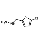 structure of CAS# 887592-42-9, [(5-Chloro-2-thienyl)methyl]hydrazine;1[(5-chlorothiophen-2-yl)methyl]hydrazine;HYDRAZINE,[(5-CHLORO-2-THIENYL)METHYL]-