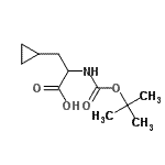 结构式 CAS# 888323-62-4, 3-环丙基-N-{[(2-甲基-2-丙基)氧基]羰基}丙氨酸