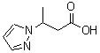 结构式 CAS# 890092-84-9, 3-(1H-吡唑-1-基)丁酸