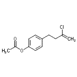 structure of CAS# 890097-86-6, 4-(3-Chloro-3-buten-1-yl)phenyl acetate;4-(4-Acetoxyphenyl)-2-chloro-1-butene