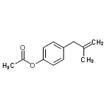 structure of CAS# 890097-89-9, 4-(2-Methyl-2-propen-1-yl)phenyl acetate;3-(4-Acetoxyphenyl)-2-methyl-1-propene;MFCD07698674