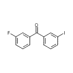 结构式 CAS# 890098-25-6, (3-氟苯基)(3-碘苯基)甲酮