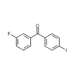 结构式 CAS# 890098-27-8, (3-氟苯基)(4-碘苯基)甲酮