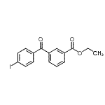 结构式 CAS# 890098-47-2, 乙基3-(4-碘苯甲酰基)苯甲酸酯