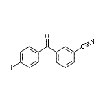 结构式 CAS# 890098-73-4, 3-(4-碘苯甲酰基)苯甲腈